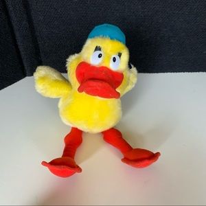 Vintage Carousel by Guy yellow  Duck Plush Quackers 1988 Stuffed Animal.